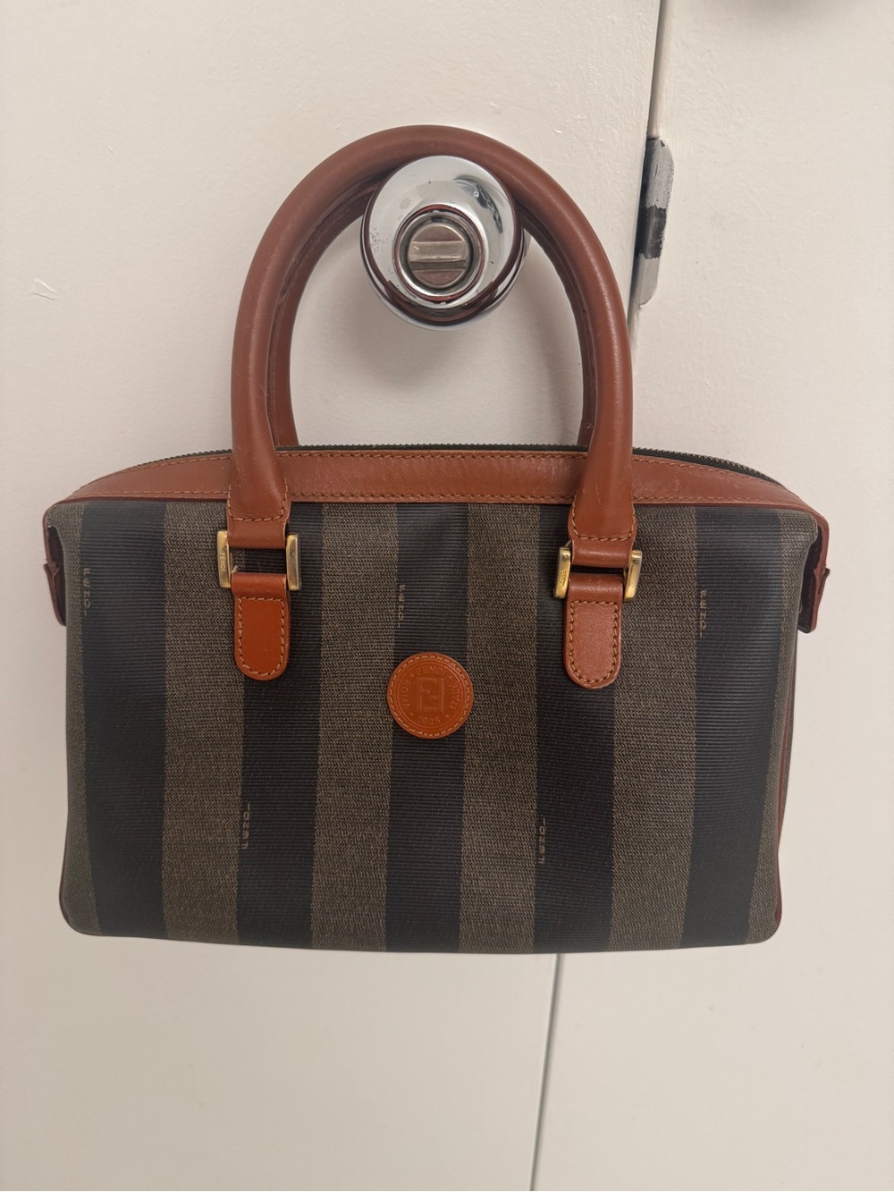 FENDI Authentic Vintage Pequin Mini Bag in excellent condition